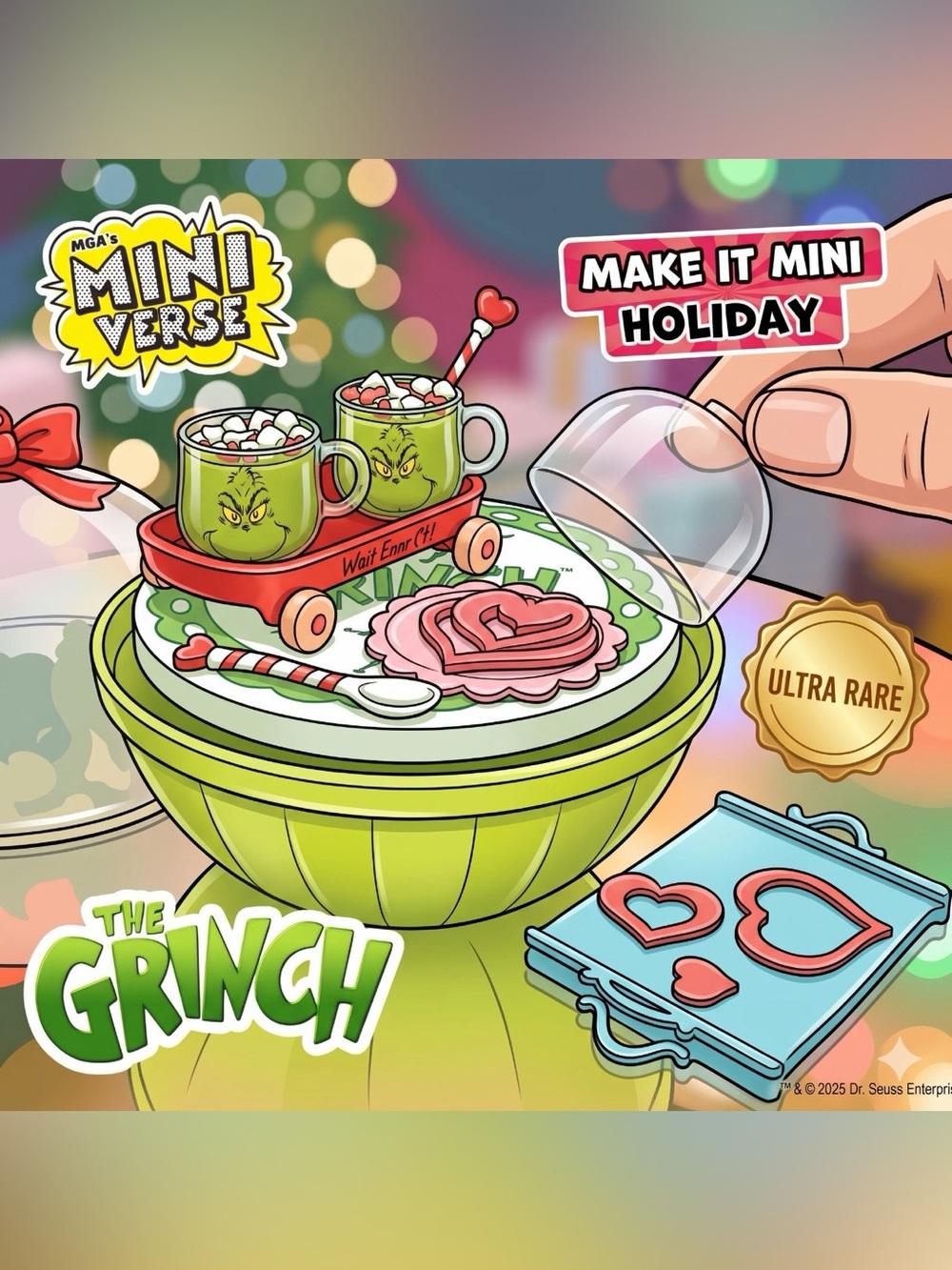 MGA's Miniverse Make It Mini Holiday 2025 The Grinch™ Dr. Seuss™ Hot Cocoa Mugs